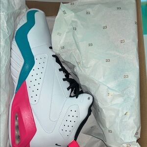 Jordan Sneakers White Pink Teal